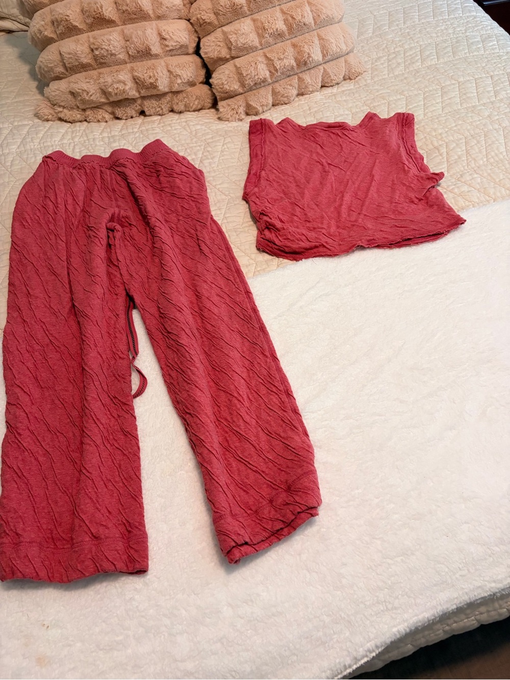 Free People Dusty Rose Textured Two-Piece Set - Picture 2 of 3